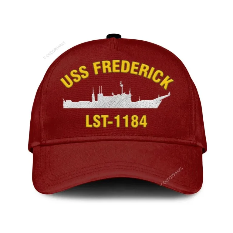 Uss Frederick Lst-1184 Classic Cap, Custom Print/embroidered Us Navy Ships Classic Baseball Cap, Gift For Navy Veteran