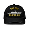Uss Fox Dlg_cg 33 Classic Cap, Custom Print/embroidered Us Navy Ships Classic Baseball Cap, Gift For Navy Veteran