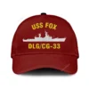 Uss Fox Dlg_cg 33 Classic Cap, Custom Print/embroidered Us Navy Ships Classic Baseball Cap, Gift For Navy Veteran