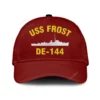 Uss Frost De-144 Classic Cap, Custom Print/embroidered Us Navy Ships Classic Baseball Cap, Gift For Navy Veteran