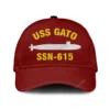 Uss Gato Ssn - 615 Classic Cap, Custom Print/embroidered Us Navy Ships Classic Baseball Cap, Gift For Navy Veteran