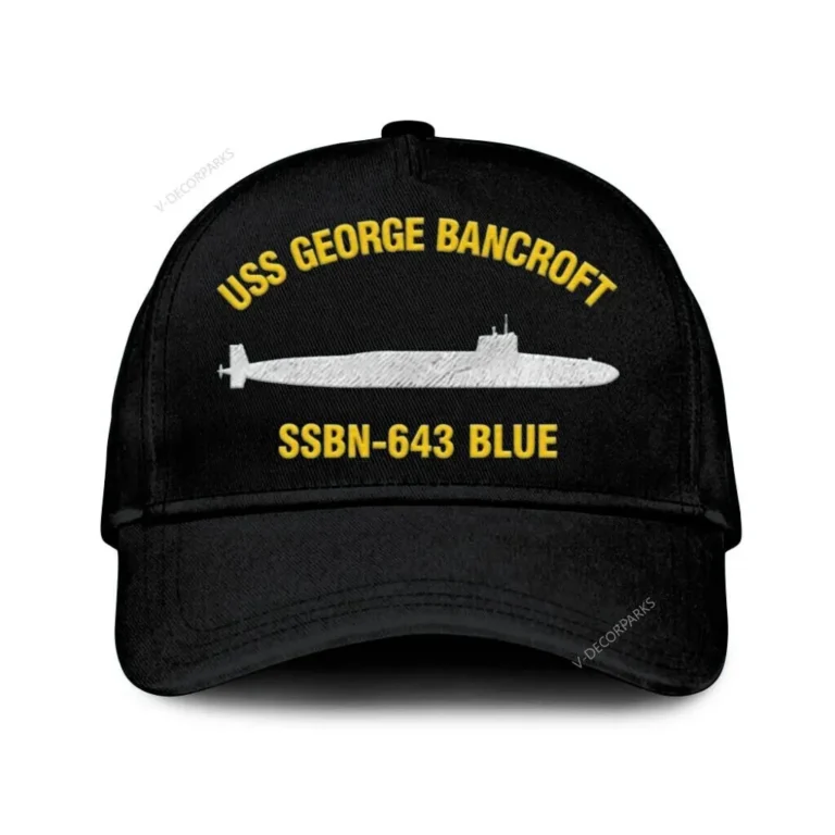 Uss George Bancroft Ssbn-643 Classic Cap, Custom Print/embroidered Us Navy Ships Classic Baseball Cap, Gift For Navy Veteran