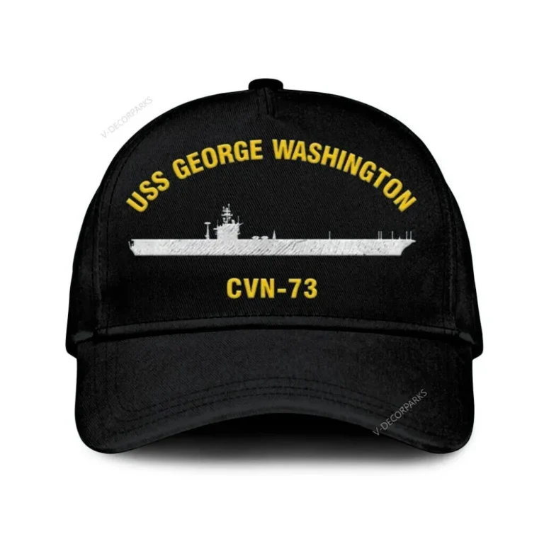 Uss George Washington Cvn-73 Classic Cap, Custom Print/embroidered Us Navy Ships Classic Baseball Cap, Gift For Navy Veteran