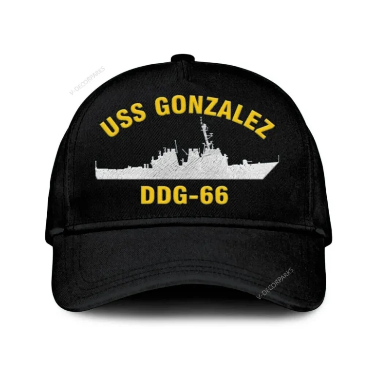 Uss Gonzalez Ddg-66 Classic Cap, Custom Print/embroidered Us Navy Ships Classic Baseball Cap, Gift For Navy Veteran