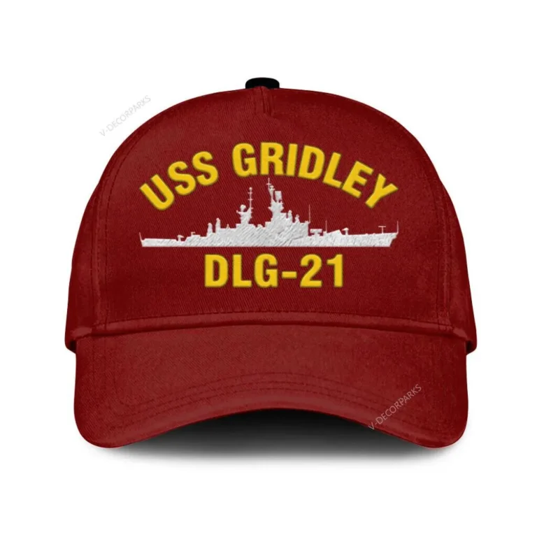 Uss Gridley Dlg-21 Classic Cap, Custom Print/embroidered Us Navy Ships Classic Baseball Cap, Gift For Navy Veteran