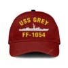 Uss Grey Ff-1054 Classic Cap, Custom Print/embroidered Us Navy Ships Classic Baseball Cap, Gift For Navy Veteran