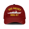 Uss Halsey Ddg-97 Classic Cap, Custom Print/embroidered Us Navy Ships Classic Baseball Cap, Gift For Navy Veteran