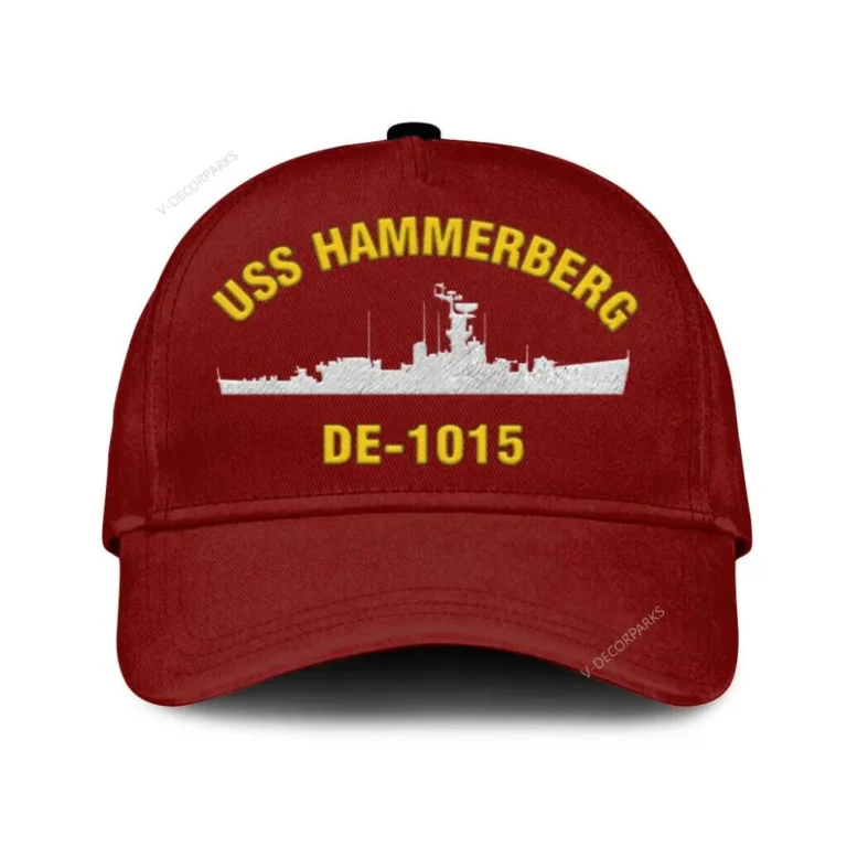 Uss Hammerberg De-1015 Classic Cap, Custom Print/embroidered Us Navy Ships Classic Baseball Cap, Gift For Navy Veteran