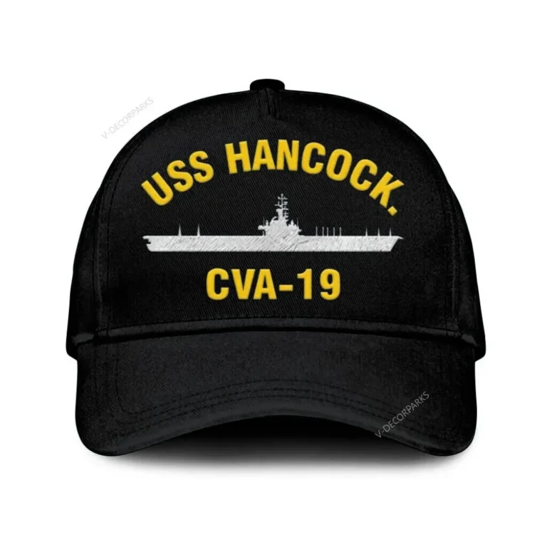 Uss Hancock. Cva-19 Classic Cap, Custom Print/embroidered Us Navy Ships Classic Baseball Cap, Gift For Navy Veteran