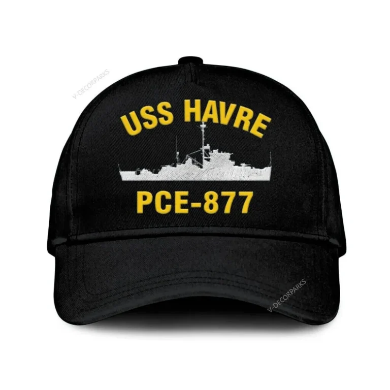 Uss Havre Pce-877 Classic Cap, Custom Print/embroidered Us Navy Ships Classic Baseball Cap, Gift For Navy Veteran