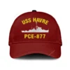 Uss Havre Pce-877 Classic Cap, Custom Print/embroidered Us Navy Ships Classic Baseball Cap, Gift For Navy Veteran