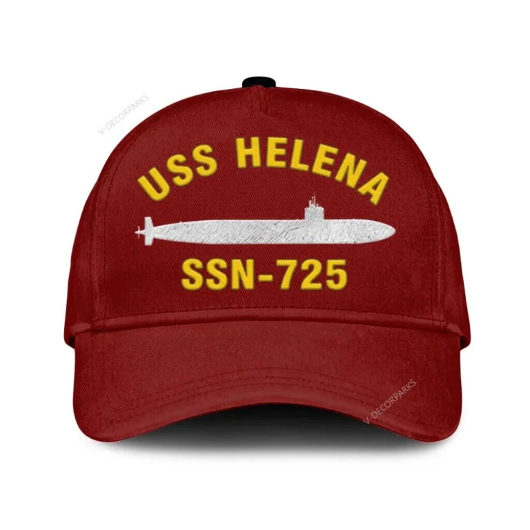 Uss Helena Ssn-725 Classic Cap, Custom Print/embroidered Us Navy Ships Classic Baseball Cap, Gift For Navy Veteran