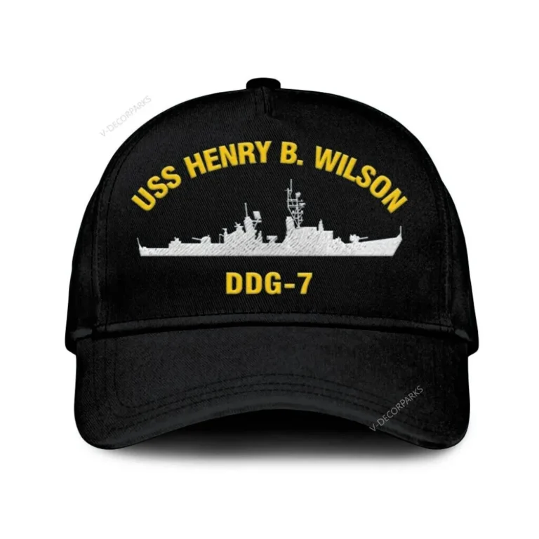 Uss Henry B. Wilson Ddg-7 Classic Cap, Custom Print/embroidered Us Navy Ships Classic Baseball Cap, Gift For Navy Veteran