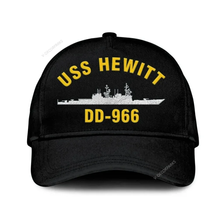 Uss Hewitt Dd-966 Classic Cap, Custom Print/embroidered Us Navy Ships Classic Baseball Cap, Gift For Navy Veteran