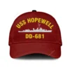 Uss Hopewell Dd-681 Classic Cap, Custom Print/embroidered Us Navy Ships Classic Baseball Cap, Gift For Navy Veteran