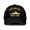 Uss Inflict Mso-456 Classic Cap, Custom Print/embroidered Us Navy Ships Classic Baseball Cap, Gift For Navy Veteran