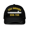 Uss Indiana Ssn-789 Classic Cap, Custom Print/embroidered Us Navy Ships Classic Baseball Cap, Gift For Navy Veteran