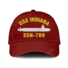 Uss Indiana Ssn-789 Classic Cap, Custom Print/embroidered Us Navy Ships Classic Baseball Cap, Gift For Navy Veteran