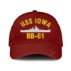 Uss Iowa Bb61 Classic Cap, Custom Print/embroidered Us Navy Ships Classic Baseball Cap, Gift For Navy Veteran