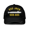 Uss Jack Ssn 605 Classic Cap, Custom Print/embroidered Us Navy Ships Classic Baseball Cap, Gift For Navy Veteran