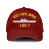 Uss Iwo Jima Lhd-7 Classic Cap, Custom Print/embroidered Us Navy Ships Classic Baseball Cap, Gift For Navy Veteran