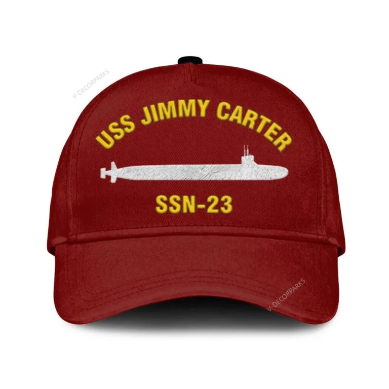 Uss Jimmy Carter Ssn-23 Classic Cap, Custom Print/embroidered Us Navy Ships Classic Baseball Cap, Gift For Navy Veteran