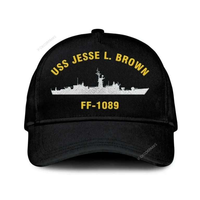 Uss Jesse L. Brown Ff-1089 Classic Cap, Custom Print/embroidered Us Navy Ships Classic Baseball Cap, Gift For Navy Veteran