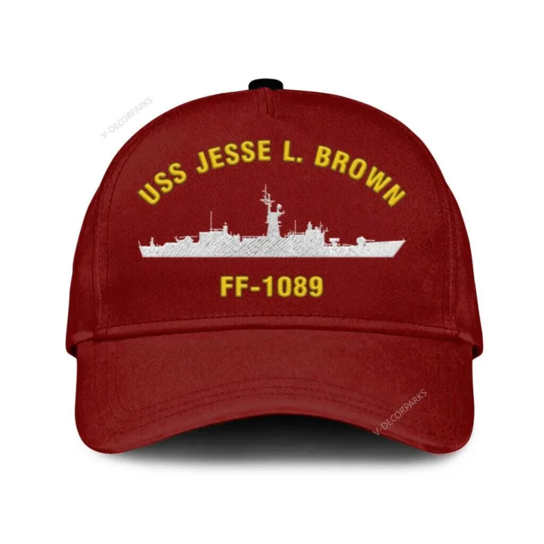 Uss Jesse L. Brown Ff-1089 Classic Cap, Custom Print/embroidered Us Navy Ships Classic Baseball Cap, Gift For Navy Veteran