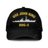 Uss John King Ddg-3 Classic Cap, Custom Print/embroidered Us Navy Ships Classic Baseball Cap, Gift For Navy Veteran