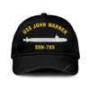Uss John Warner Ssn-785 Classic Cap, Custom Print/embroidered Us Navy Ships Classic Baseball Cap, Gift For Navy Veteran
