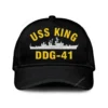 Uss King Ddg-41 Classic Cap, Custom Print/embroidered Us Navy Ships Classic Baseball Cap, Gift For Navy Veteran