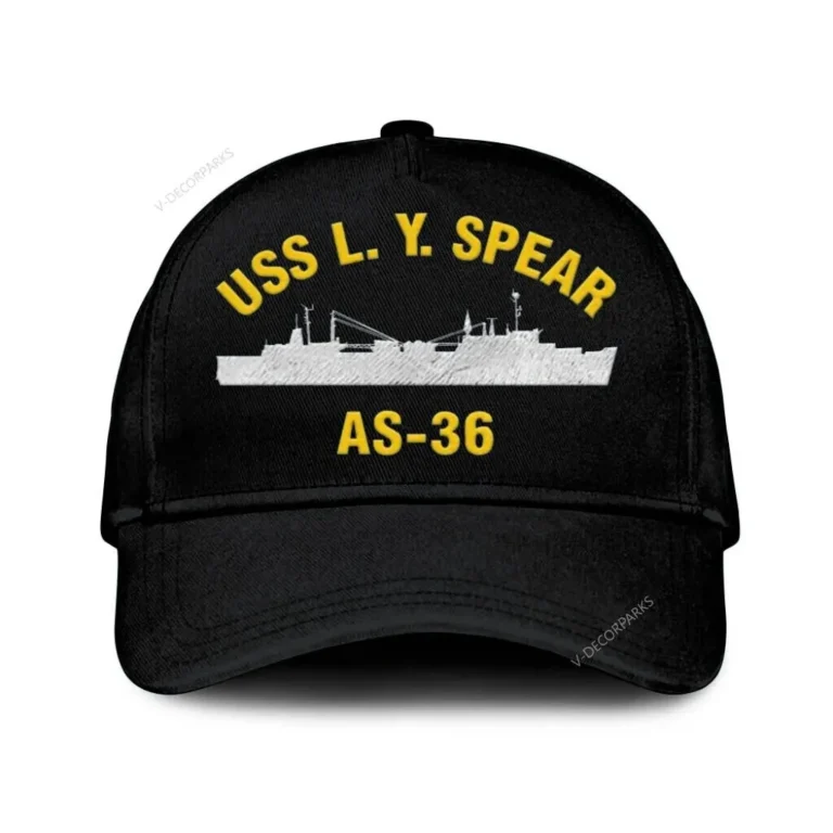 Uss L. Y. Spear (as-36) Classic Cap, Custom Print/embroidered Us Navy Ships Classic Baseball Cap, Gift For Navy Veteran