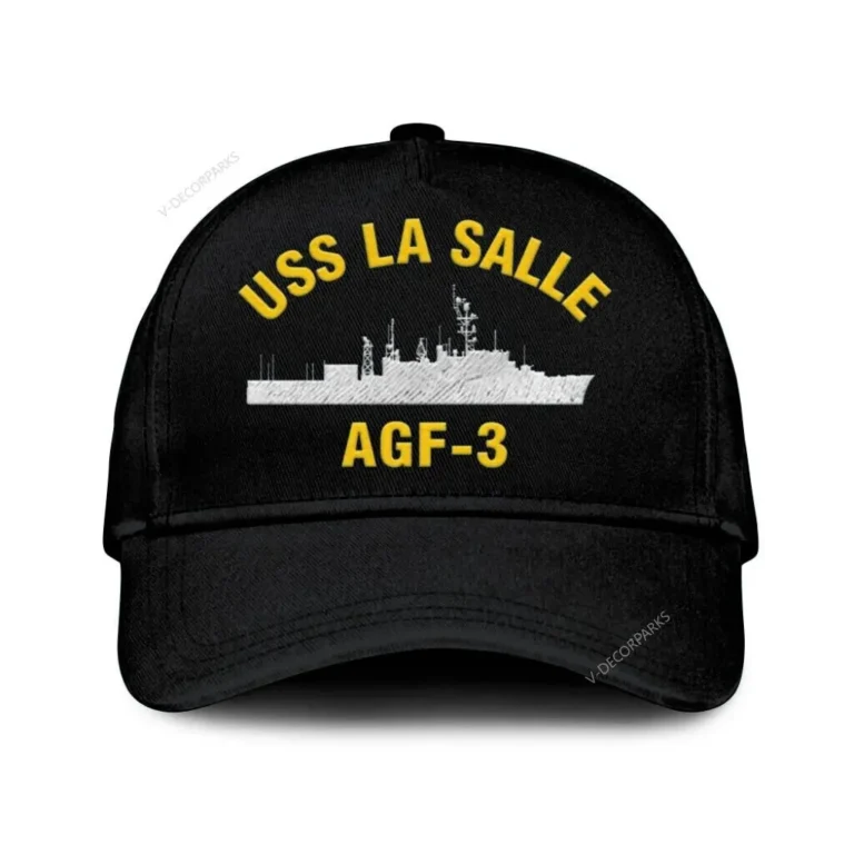 Uss La Salle Agf Classic Cap, Custom Print/embroidered Us Navy Ships Classic Baseball Cap, Gift For Navy Veteran