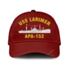Uss Larimer Apa 152 Classic Cap, Custom Print/embroidered Us Navy Ships Classic Baseball Cap, Gift For Navy Veteran