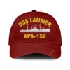 Uss Latimer Apa 152 Classic Cap, Custom Print/embroidered Us Navy Ships Classic Baseball Cap, Gift For Navy Veteran