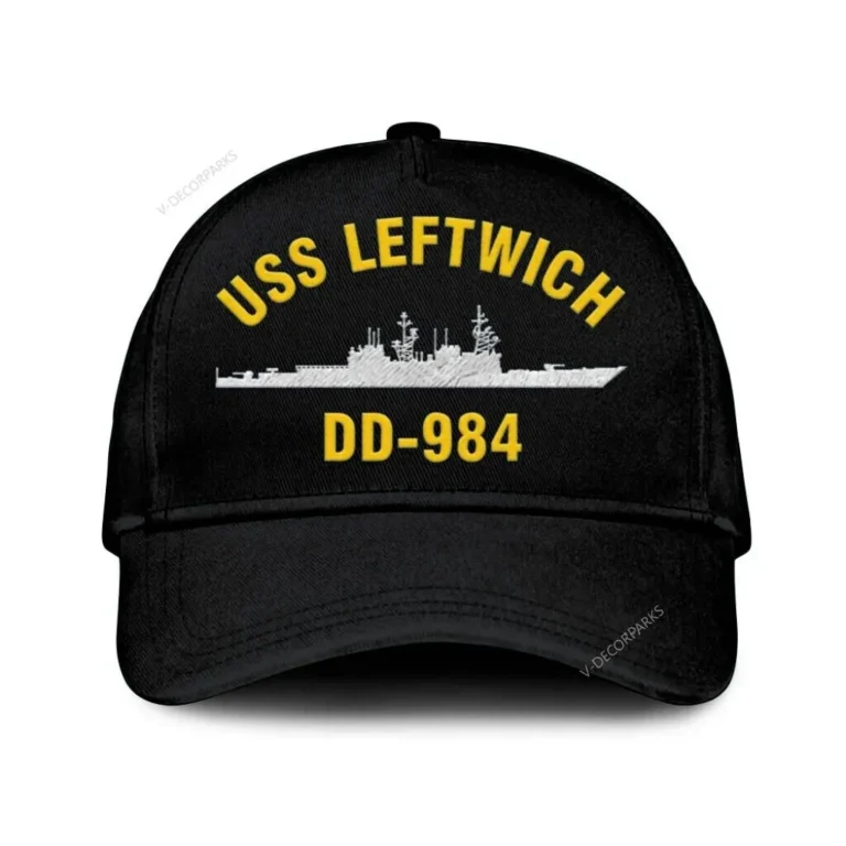 Uss Leftwich Dd 984 Classic Cap, Custom Print/embroidered Us Navy Ships Classic Baseball Cap, Gift For Navy Veteran