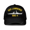 Uss Lawrence Ddg-4 Classic Cap, Custom Print/embroidered Us Navy Ships Classic Baseball Cap, Gift For Navy Veteran