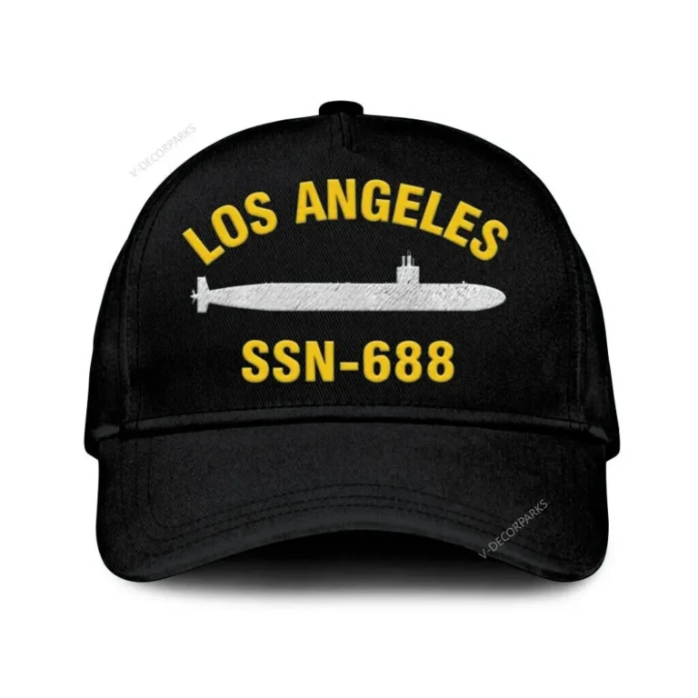 Uss Los Angeles Ssn 688 Classic Cap, Custom Print/embroidered Us Navy Ships Classic Baseball Cap, Gift For Navy Veteran