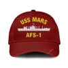 Uss Mars Afs-1 Classic Cap, Custom Print/embroidered Us Navy Ships Classic Baseball Cap, Gift For Navy Veteran