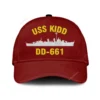 Uss Kidd Dd-661 Classic Cap, Custom Print/embroidered Us Navy Ships Classic Baseball Cap, Gift For Navy Veteran