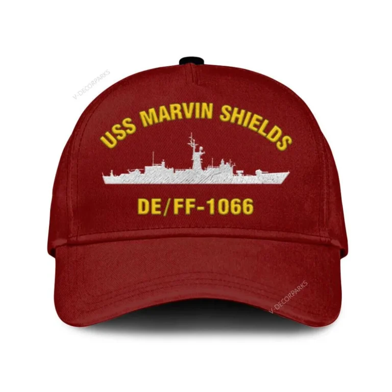 Uss Marvin Shields De_ff-1066 Classic Cap, Custom Print/embroidered Us Navy Ships Classic Baseball Cap, Gift For Navy Veteran