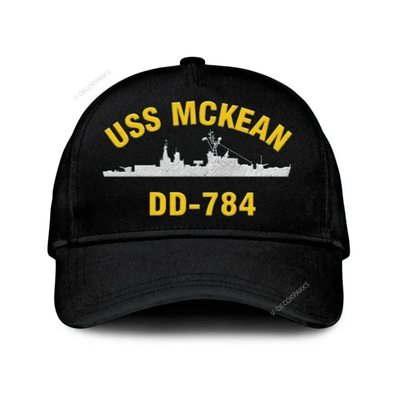 Uss Mckean Dd-784 Classic Cap, Custom Print/embroidered Us Navy Ships Classic Baseball Cap, Gift For Navy Veteran