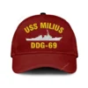 Uss Milius Ddg 69 Classic Cap, Custom Print/embroidered Us Navy Ships Classic Baseball Cap, Gift For Navy Veteran