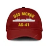 Uss Mckee As 41 Classic Cap, Custom Print/embroidered Us Navy Ships Classic Baseball Cap, Gift For Navy Veteran