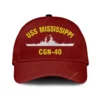 Uss Mississippi Cgn-40 Classic Cap, Custom Print/embroidered Us Navy Ships Classic Baseball Cap, Gift For Navy Veteran