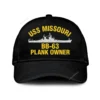 Uss Missouri Bb-63 Plank Owner Classic Cap, Custom Print/embroidered Us Navy Ships Classic Baseball Cap, Gift For Navy Veteran
