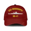 Uss Mississippi Bb-41 Classic Cap, Custom Print/embroidered Us Navy Ships Classic Baseball Cap, Gift For Navy Veteran