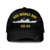 Uss Mobile Bay Cg53 Classic Cap, Custom Print/embroidered Us Navy Ships Classic Baseball Cap, Gift For Navy Veteran