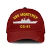 Uss Monterey Cg-61 Classic Cap, Custom Print/embroidered Us Navy Ships Classic Baseball Cap, Gift For Navy Veteran