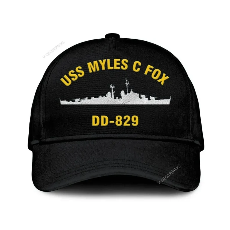 Uss Myles C Fox Dd-829 Classic Cap, Custom Print/embroidered Us Navy Ships Classic Baseball Cap, Gift For Navy Veteran